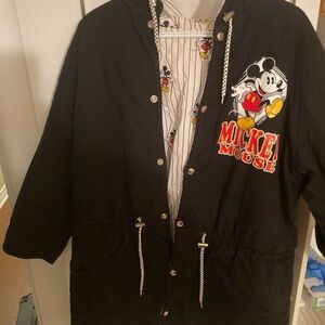 Black Mickey Mouse Hooded Jacket